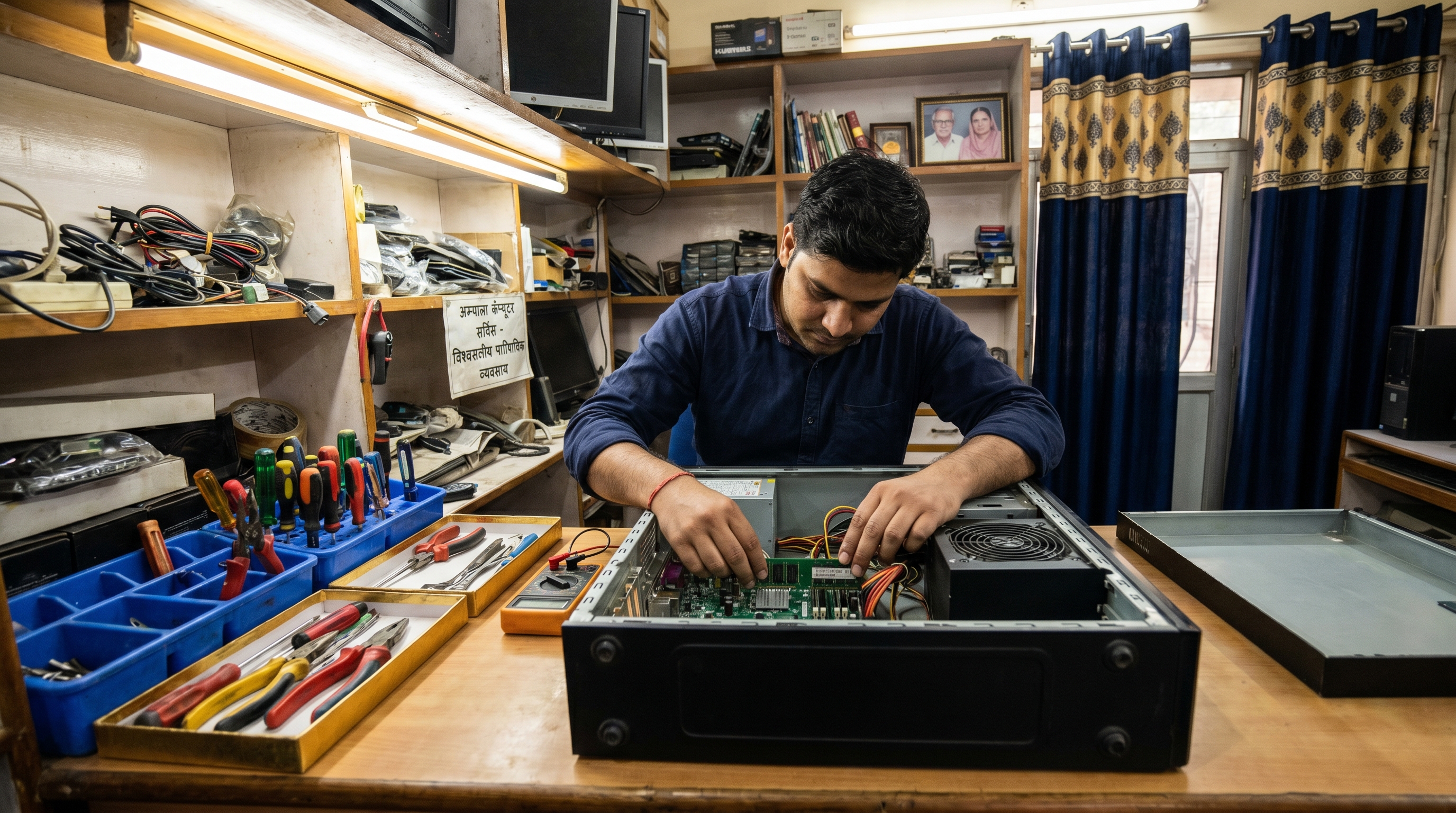Desktop computer repair service desk